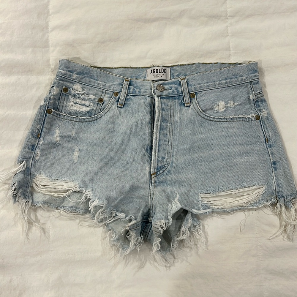 AGOLDE Jean distressed shorts size 27